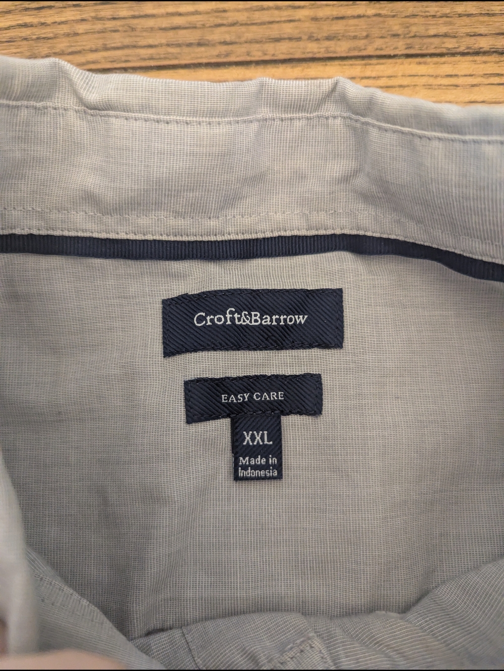 EUC Croft & Barrow Mens XXL Easy Care Button Down Gray Short Sleeve Shirt - Picture 5 of 7